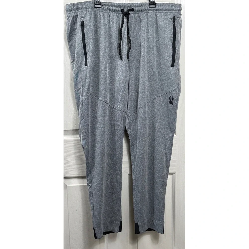 Spyder ProWeb Men XL Activewear Jogger Training Workout Lounge Sporty Pants Gray